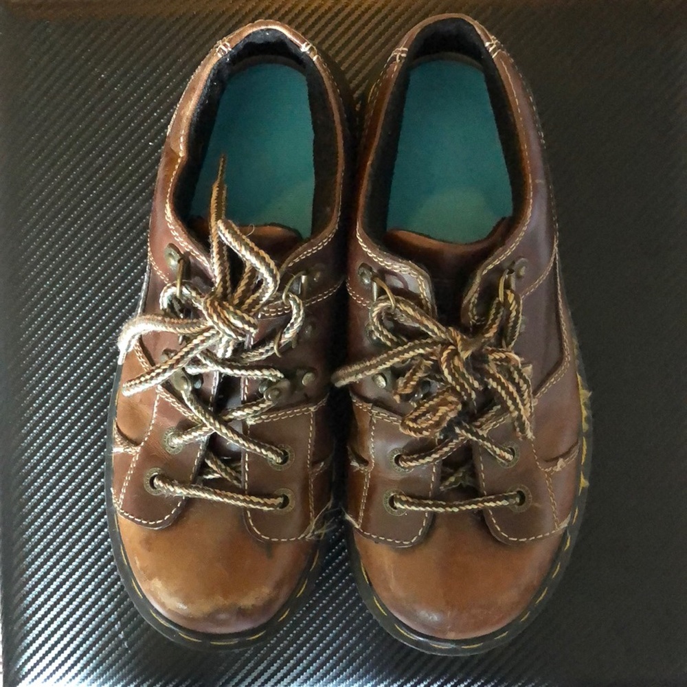 90S VINTAGE CHUNKY LEATHER BROWN DOC MARTEN’S